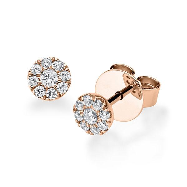 Ohrstecker in Rotgold 750 mit zus. 0,198 ct. tw, vs von Steinberg - Q-11QZC0-R7-1U28VSZ Ohrstecker in Rotgold 750 mit zus. 0,198 ct. tw, vs von Steinberg - Q-11QZC0-R7-1U28VSZ