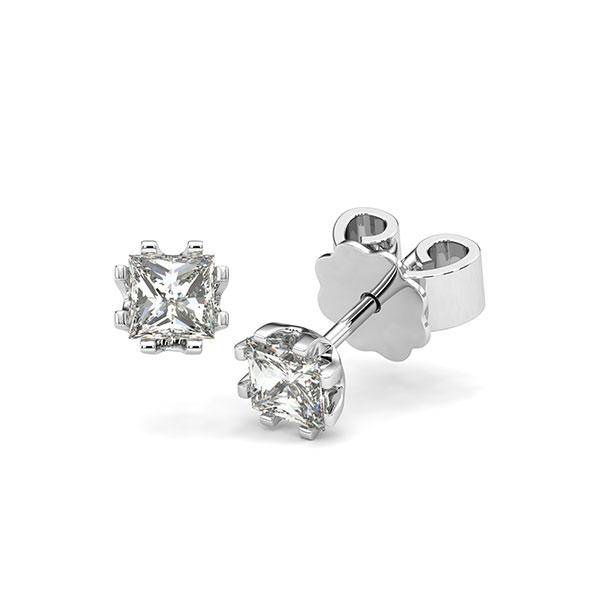 Ohrstecker in Weißgold 585 mit 2x 0,4 ct. Prinzess-Diamant tw, vs von acredo - A-12I1H4-W5-1VCE0HZ Ohrstecker in Weißgold 585 mit 2x 0,4 ct. Prinzess-Diamant tw, vs von acredo - A-12I1H4-W5-1VCE0HZ
