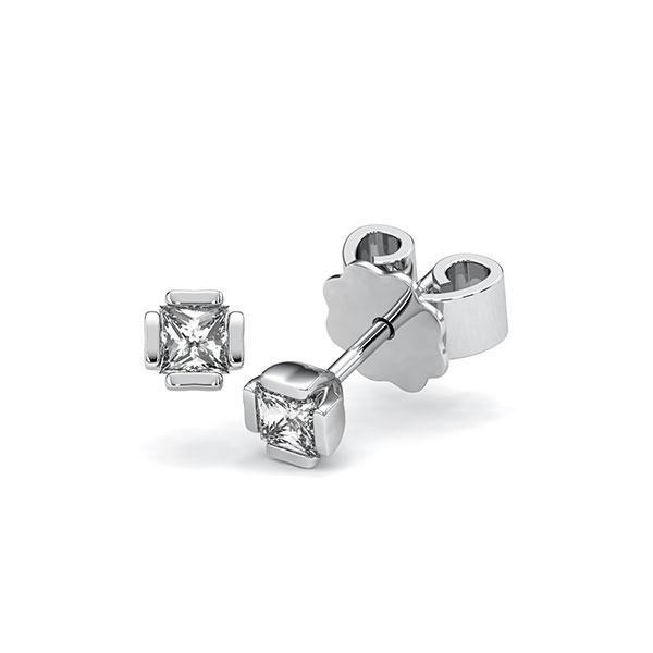 Ohrstecker in Weissgold 585 mit zus. 0,3 ct. Prinzess-Diamant tw, si von acredo - A-UR031-W5-1JUJCWZ Ohrstecker in Weissgold 585 mit zus. 0,3 ct. Prinzess-Diamant tw, si von acredo - A-UR031-W5-1JUJCWZ