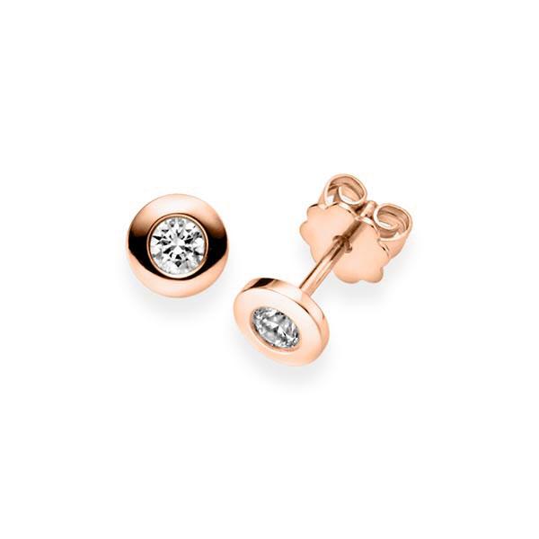 Ohrstecker, Zarge in Rotgold 585 mit 2x 0,4 ct. Brillant tw, vs von acredo - A-10LFLH-R5-1IVAQ1Z Ohrstecker, Zarge in Rotgold 585 mit 2x 0,4 ct. Brillant tw, vs von acredo - A-10LFLH-R5-1IVAQ1Z