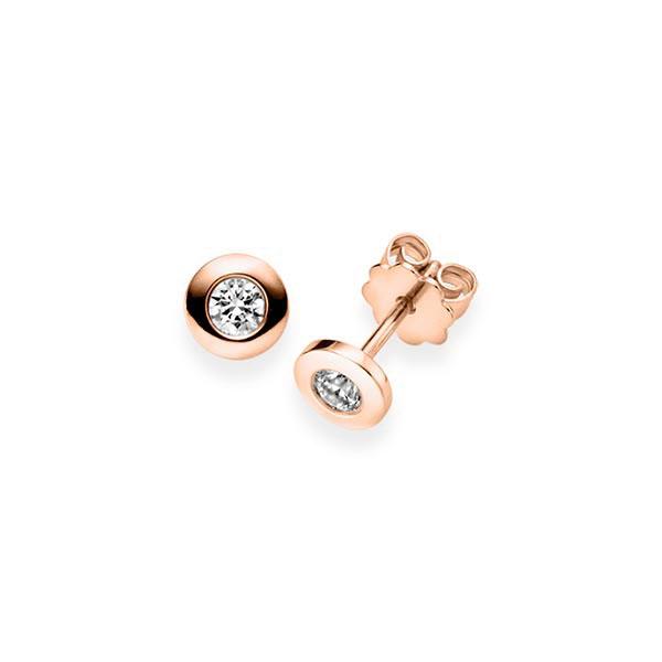 Ohrstecker, Zarge in Rotgold 585 mit zus. 0,5 ct. Brillant tw, vs von acredo - A-10L84D-R5-1UEFGZ Ohrstecker, Zarge in Rotgold 585 mit zus. 0,5 ct. Brillant tw, vs von acredo - A-10L84D-R5-1UEFGZ