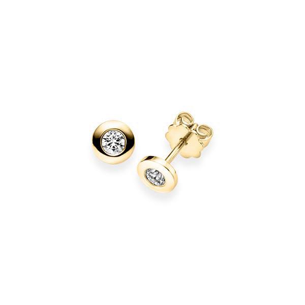 Oorsteker gladomzetting in geelgoud 14 kt. met in totaal 0,2 ct. Briljant tw,vs van acredo - A-10LCLQ-G5-1UEEYZ Oorsteker gladomzetting in geelgoud 14 kt. met in totaal 0,2 ct. Briljant tw,vs van acredo - A-10LCLQ-G5-1UEEYZ
