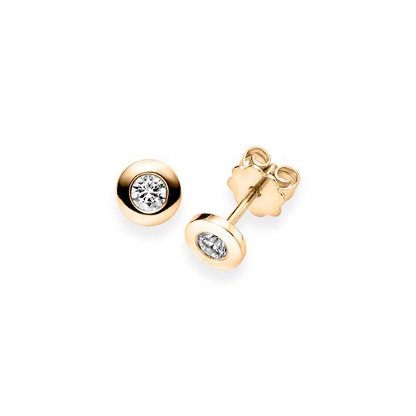 Oorsteker gladomzetting in roségoud 14 kt. met in totaal 0,4 ct. Briljant tw,vs van acredo - A-10LBNZ-E5-1UEFAZ Oorsteker gladomzetting in roségoud 14 kt. met in totaal 0,4 ct. Briljant tw,vs van acredo - A-10LBNZ-E5-1UEFAZ