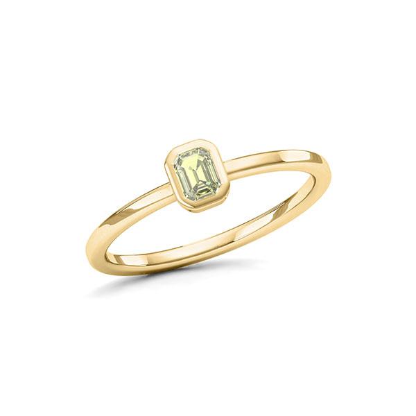 Verlobungsring in Gelbgold 585 1 Stein 4 x3 mm Emerald - Cut Peridot von 123gold - E-11INXM-G5-1TQ6FDZ Verlobungsring in Gelbgold 585 1 Stein 4 x3 mm Emerald - Cut Peridot von 123gold - E-11INXM-G5-1TQ6FDZ