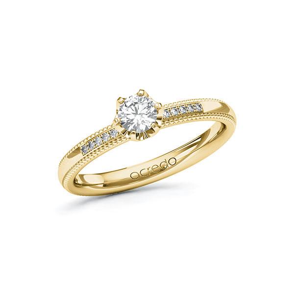Verlobungsring in Gelbgold 585 mit 0,3 ct. + zus. 0,06 ct. Brillant tw, si von acredo - A-11LU6J-GGG5-1TVMXXZ Verlobungsring in Gelbgold 585 mit 0,3 ct. + zus. 0,06 ct. Brillant tw, si von acredo - A-11LU6J-GGG5-1TVMXXZ