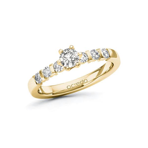 Verlobungsring in Gelbgold 585 mit 0,3 ct. + zus. 0,3 ct. tw, si von acredo - A-100ECP-GG5-1X341FZ Verlobungsring in Gelbgold 585 mit 0,3 ct. + zus. 0,3 ct. tw, si von acredo - A-100ECP-GG5-1X341FZ
