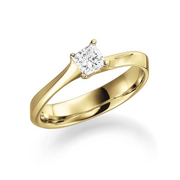 Verlobungsring in Gelbgold 585 mit 0,4 ct. Prinzess-Diamant tw, vs von 123gold - E-RIF46-G5-UZDH6Z Verlobungsring in Gelbgold 585 mit 0,4 ct. Prinzess-Diamant tw, vs von 123gold - E-RIF46-G5-UZDH6Z