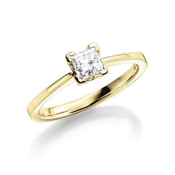 Verlobungsring in Gelbgold 585 mit 0,4 ct. Prinzess-Diamant tw, vs von 123gold - E-RIS1B-G5-UZDH6Z Verlobungsring in Gelbgold 585 mit 0,4 ct. Prinzess-Diamant tw, vs von 123gold - E-RIS1B-G5-UZDH6Z