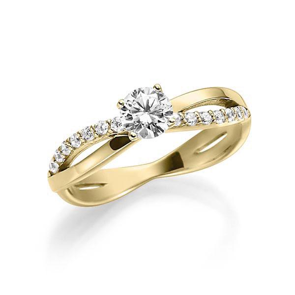 Verlobungsring in Gelbgold 585 mit 0,4 ct. + zus. 0,14 ct. Brillant tw, si tw, vs von Steinberg - C-Z7KY4-G5-1R7NJ9Z Verlobungsring in Gelbgold 585 mit 0,4 ct. + zus. 0,14 ct. Brillant tw, si tw, vs von Steinberg - C-Z7KY4-G5-1R7NJ9Z