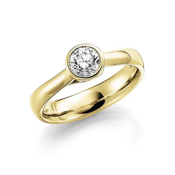 Verlobungsring in Gelbgold 585 mit 0,5 ct. Brillant tw, si von 123gold - E-ERF06-G5-1R7KALZ Verlobungsring in Gelbgold 585 mit 0,5 ct. Brillant tw, si von 123gold - E-ERF06-G5-1R7KALZ
