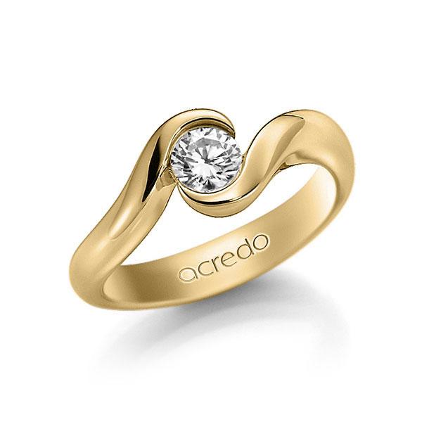 Verlobungsring in Gelbgold 585 mit 0,5 ct. Brillant tw, si von acredo - A-10L979-G5-1R7K5JZ Verlobungsring in Gelbgold 585 mit 0,5 ct. Brillant tw, si von acredo - A-10L979-G5-1R7K5JZ