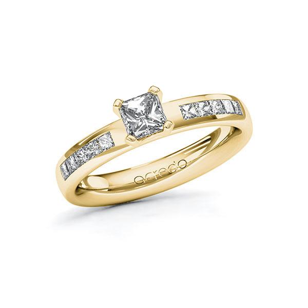 Verlobungsring in Gelbgold 585 mit 0,5 ct. + zus. 0,3 ct. Brillant tw, vs tw, si von acredo - A-ZWLV5-GG5-1R4EQMZ Verlobungsring in Gelbgold 585 mit 0,5 ct. + zus. 0,3 ct. Brillant tw, vs tw, si von acredo - A-ZWLV5-GG5-1R4EQMZ