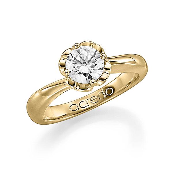 Verlobungsring in Gelbgold 585 mit 0,7 ct. Brillant tw, si von acredo - A-F6901-G5-1R7K9LZ Verlobungsring in Gelbgold 585 mit 0,7 ct. Brillant tw, si von acredo - A-F6901-G5-1R7K9LZ