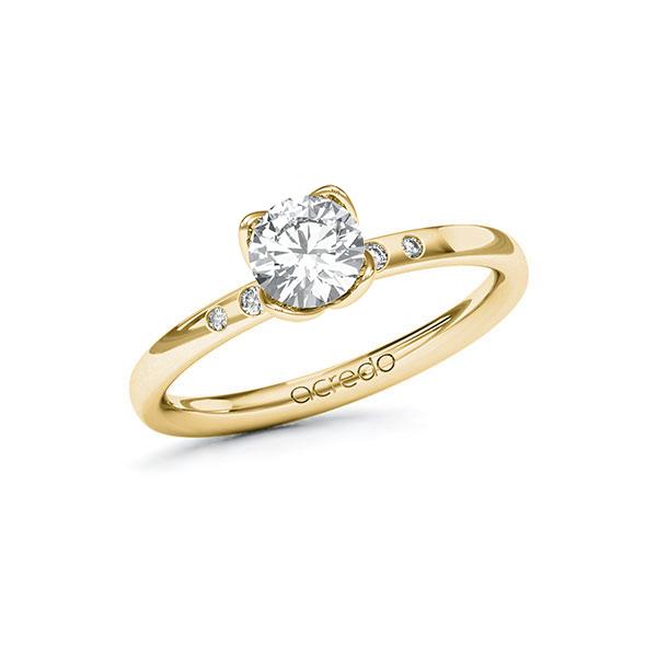 Verlobungsring in Gelbgold 585 mit 0,7 ct. + zus. 0,03 ct. Brillant tw, si von acredo - A-10EPRR-GG5-1R7TYNZ Verlobungsring in Gelbgold 585 mit 0,7 ct. + zus. 0,03 ct. Brillant tw, si von acredo - A-10EPRR-GG5-1R7TYNZ