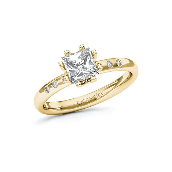 Verlobungsring in Gelbgold 585 mit 1 ct. + zus. 0,048 ct. Prinzess-Diamant tw, vs tw, si von acredo - A-ZXC77-GG5-1R5QP2Z Verlobungsring in Gelbgold 585 mit 1 ct. + zus. 0,048 ct. Prinzess-Diamant tw, vs tw, si von acredo - A-ZXC77-GG5-1R5QP2Z