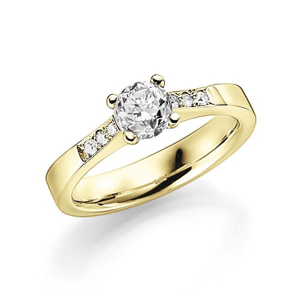 Verlobungsring in Gelbgold 585 mit 1 ct. + zus. 0,09 ct. Brillant tw, si von 123gold - E-EV2FR-G5-1R8105Z Verlobungsring in Gelbgold 585 mit 1 ct. + zus. 0,09 ct. Brillant tw, si von 123gold - E-EV2FR-G5-1R8105Z