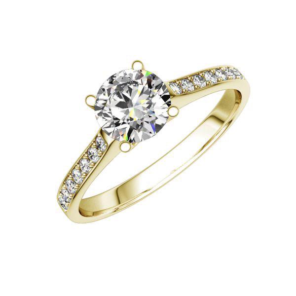 Verlobungsring in Gelbgold 585 mit 1 ct. + zus. 0,14 ct. Brillant tw, si von 123gold - E-S99A6-G5-1R7R6VZ Verlobungsring in Gelbgold 585 mit 1 ct. + zus. 0,14 ct. Brillant tw, si von 123gold - E-S99A6-G5-1R7R6VZ