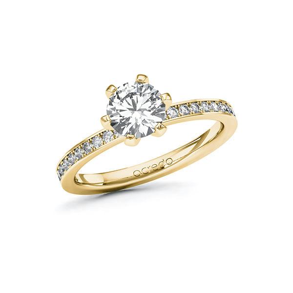Verlobungsring in Gelbgold 585 mit 1 ct. + zus. 0,2 ct. Brillant tw, vs tw, si von acredo - A-ZXC2L-GG5-1R5QBIZ Verlobungsring in Gelbgold 585 mit 1 ct. + zus. 0,2 ct. Brillant tw, vs tw, si von acredo - A-ZXC2L-GG5-1R5QBIZ
