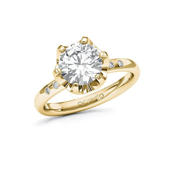 Verlobungsring in Gelbgold 585 mit 2 ct. + zus. 0,048 ct. Brillant tw, vs tw, si von acredo - A-ZXC7D-GG5-1R5Q2BZ Verlobungsring in Gelbgold 585 mit 2 ct. + zus. 0,048 ct. Brillant tw, vs tw, si von acredo - A-ZXC7D-GG5-1R5Q2BZ