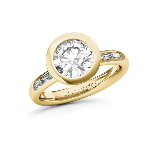 Verlobungsring in Gelbgold 585 mit 2 ct. + zus. 0,3 ct. Brillant tw, vs von acredo - A-ZYP1G-GG5-1RSG0TZ Verlobungsring in Gelbgold 585 mit 2 ct. + zus. 0,3 ct. Brillant tw, vs von acredo - A-ZYP1G-GG5-1RSG0TZ