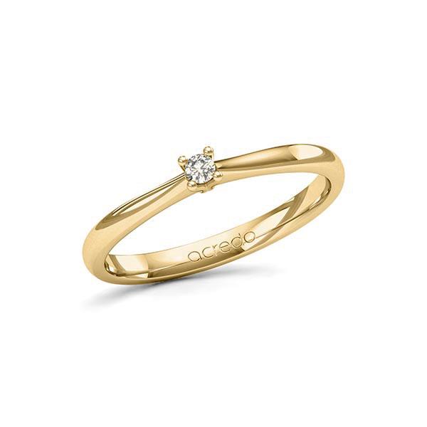 Verlobungsring in Gelbgold 585 mit zus. 0,05 ct. Brillant tw, si von acredo - A-11KW17-G5-1TNGMZ Verlobungsring in Gelbgold 585 mit zus. 0,05 ct. Brillant tw, si von acredo - A-11KW17-G5-1TNGMZ