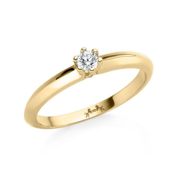 Verlobungsring in Gelbgold 585 mit zus. 0,08 ct. Brillant w, si von Steinberg - C-2TVHG-G5-2H77AZ Verlobungsring in Gelbgold 585 mit zus. 0,08 ct. Brillant w, si von Steinberg - C-2TVHG-G5-2H77AZ