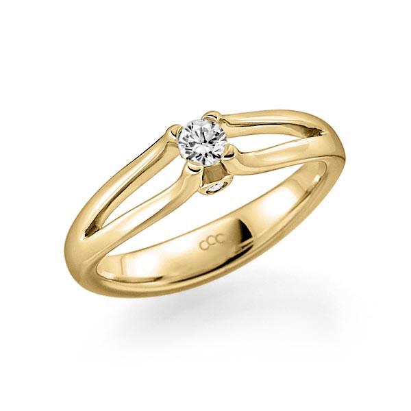 Verlobungsring in Gelbgold 585 mit zus. 0,15 ct. beidseitiger seitlicher Brillantbesatz 2x 0,015ct Brillant tw, vs tw, si von acredo - A-10MEB0-G5-N3TMBZ Verlobungsring in Gelbgold 585 mit zus. 0,15 ct. beidseitiger seitlicher Brillantbesatz 2x 0,015ct Brillant tw, vs tw, si von acredo - A-10MEB0-G5-N3TMBZ