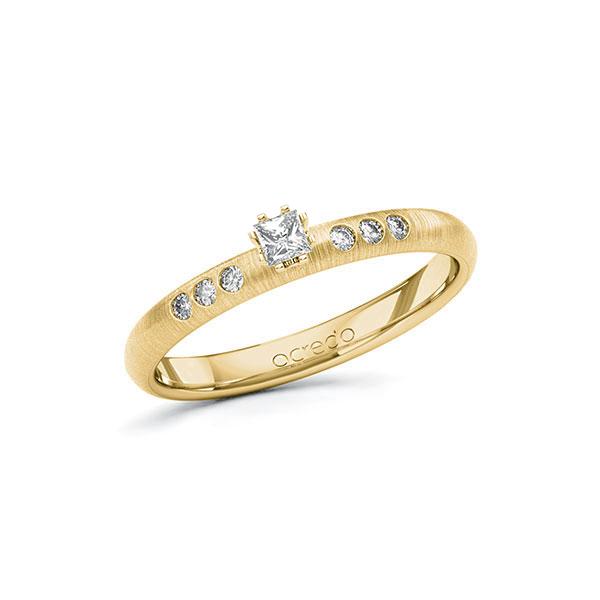 Verlobungsring in Gelbgold 585 mit zus. 0,16 ct. Prinzess-Diamant tw, si von acredo - A-ZZREZ-GG5-1S4FUFZ Verlobungsring in Gelbgold 585 mit zus. 0,16 ct. Prinzess-Diamant tw, si von acredo - A-ZZREZ-GG5-1S4FUFZ