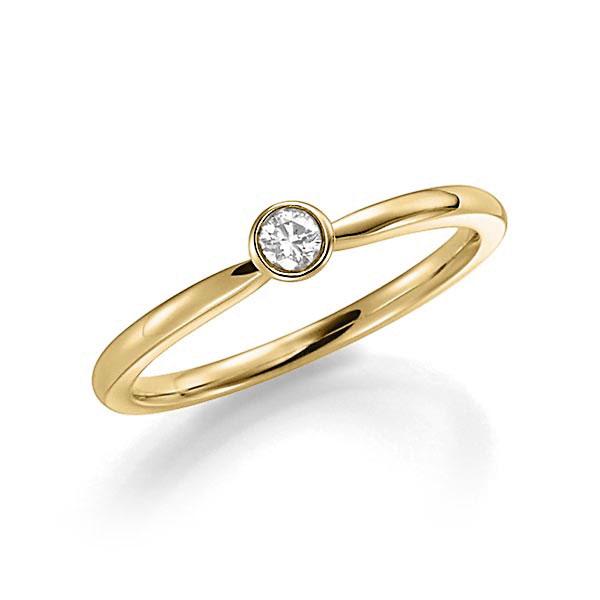 Verlobungsring in Gelbgold 585 mit zus. 0,1 ct. Brillant tw, si von 123gold - E-RJA2G-G5-1FX4ZWZ Verlobungsring in Gelbgold 585 mit zus. 0,1 ct. Brillant tw, si von 123gold - E-RJA2G-G5-1FX4ZWZ