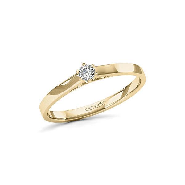 Verlobungsring in Gelbgold 585 mit zus. 0,1 ct. Brillant tw, si von acredo - A-11LHJ6-GG5-NLZABZ Verlobungsring in Gelbgold 585 mit zus. 0,1 ct. Brillant tw, si von acredo - A-11LHJ6-GG5-NLZABZ