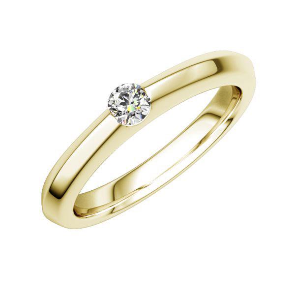 Verlobungsring in Gelbgold 585 mit zus. 0,1 ct. Brillant tw, vs von 123gold - E-2TIPS-G5-1TNC0Z Verlobungsring in Gelbgold 585 mit zus. 0,1 ct. Brillant tw, vs von 123gold - E-2TIPS-G5-1TNC0Z