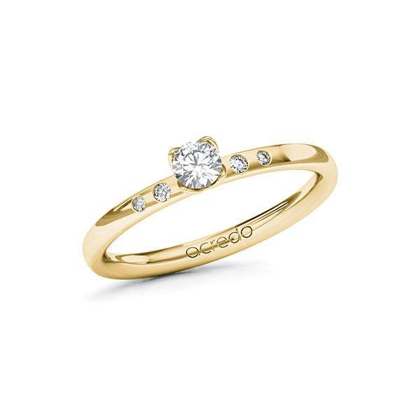 Verlobungsring in Gelbgold 585 mit zus. 0,23 ct. Brillant tw, si von acredo - A-ZWRK4-GG5-1R0P7AZ Verlobungsring in Gelbgold 585 mit zus. 0,23 ct. Brillant tw, si von acredo - A-ZWRK4-GG5-1R0P7AZ