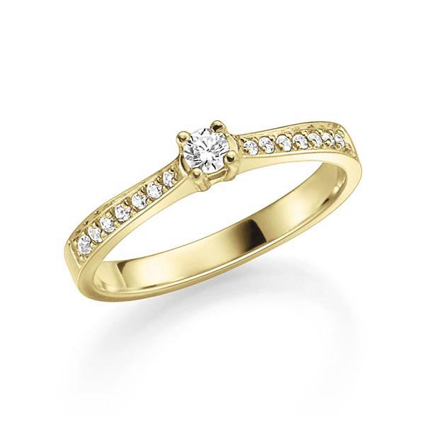 Verlobungsring in Gelbgold 585 mit zus. 0,24 ct. Brillant tw, si von 123gold - E-S998R-G5-1PVFGIZ Verlobungsring in Gelbgold 585 mit zus. 0,24 ct. Brillant tw, si von 123gold - E-S998R-G5-1PVFGIZ