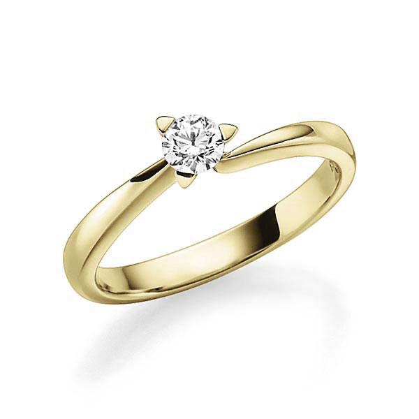 Verlobungsring in Gelbgold 585 mit zus. 0,25 ct. Brillant tw, si von 123gold - E-TSJQ6-G5-1TT9IZ Verlobungsring in Gelbgold 585 mit zus. 0,25 ct. Brillant tw, si von 123gold - E-TSJQ6-G5-1TT9IZ