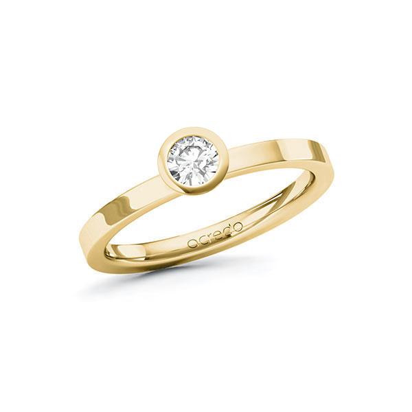 Verlobungsring in Gelbgold 585 mit zus. 0,25 ct. Brillant tw, si von acredo - A-10F81U-GG5-3NHBSZ Verlobungsring in Gelbgold 585 mit zus. 0,25 ct. Brillant tw, si von acredo - A-10F81U-GG5-3NHBSZ