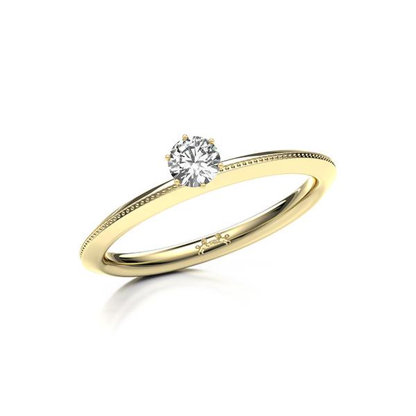Verlobungsring in Gelbgold 585 mit zus. 0,25 ct. Brillant tw, si von Steinberg - Q-13J3N0-GG5-19QWURZ Verlobungsring in Gelbgold 585 mit zus. 0,25 ct. Brillant tw, si von Steinberg - Q-13J3N0-GG5-19QWURZ