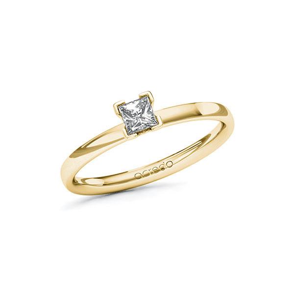 Verlobungsring in Gelbgold 585 mit zus. 0,25 ct. Prinzess-Diamant tw, si von acredo - A-10F7V9-GG5-1QLHJVZ Verlobungsring in Gelbgold 585 mit zus. 0,25 ct. Prinzess-Diamant tw, si von acredo - A-10F7V9-GG5-1QLHJVZ