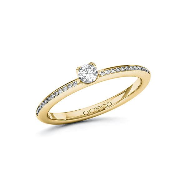 Verlobungsring in Gelbgold 585 mit zus. 0,28 ct. Brillant tw, si von acredo - A-ZZDZQ-GG5-1R9BCUZ Verlobungsring in Gelbgold 585 mit zus. 0,28 ct. Brillant tw, si von acredo - A-ZZDZQ-GG5-1R9BCUZ