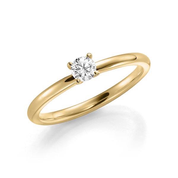 Verlobungsring in Gelbgold 585 mit zus. 0,2 ct. Brillant tw, si von 123gold - E-RJBI1-G5-1TT9TZ Verlobungsring in Gelbgold 585 mit zus. 0,2 ct. Brillant tw, si von 123gold - E-RJBI1-G5-1TT9TZ