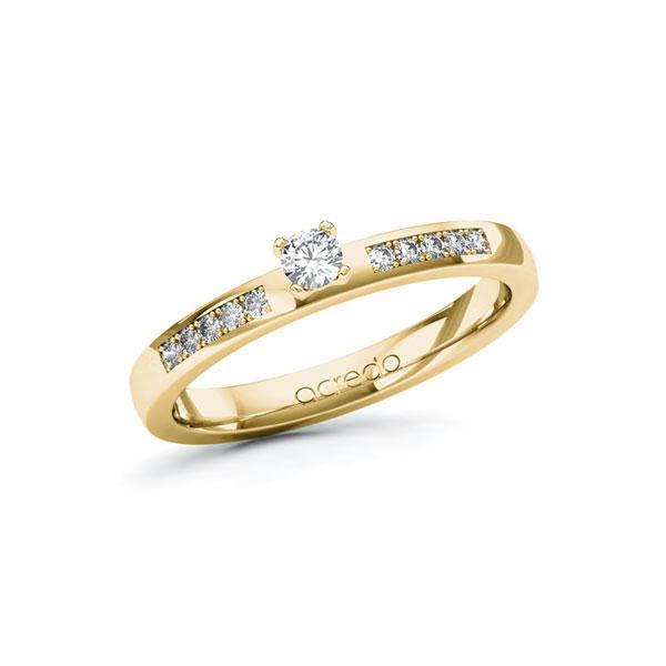 Verlobungsring in Gelbgold 585 mit zus. 0,2 ct. Brillant tw, si von acredo - A-109YXG-GG5-1Y2H1MZ Verlobungsring in Gelbgold 585 mit zus. 0,2 ct. Brillant tw, si von acredo - A-109YXG-GG5-1Y2H1MZ