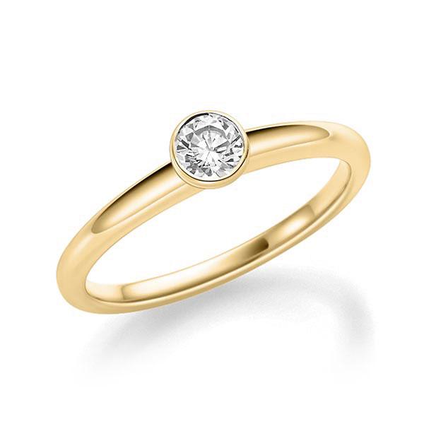 Verlobungsring in Gelbgold 585 mit zus. 0,2 ct. Brillant tw, si von Steinberg - Q-ZFGT8-G5-1U125CZ Verlobungsring in Gelbgold 585 mit zus. 0,2 ct. Brillant tw, si von Steinberg - Q-ZFGT8-G5-1U125CZ