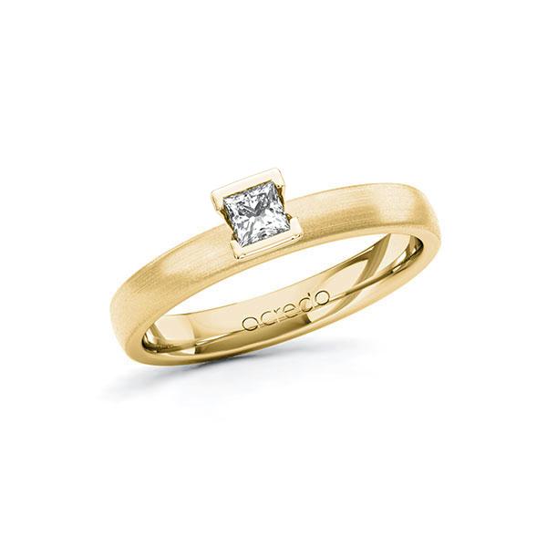 Verlobungsring in Gelbgold 585 mit zus. 0,2 ct. Prinzess-Diamant tw, si von acredo - A-10G5C6-GG5-1R46SLZ Verlobungsring in Gelbgold 585 mit zus. 0,2 ct. Prinzess-Diamant tw, si von acredo - A-10G5C6-GG5-1R46SLZ