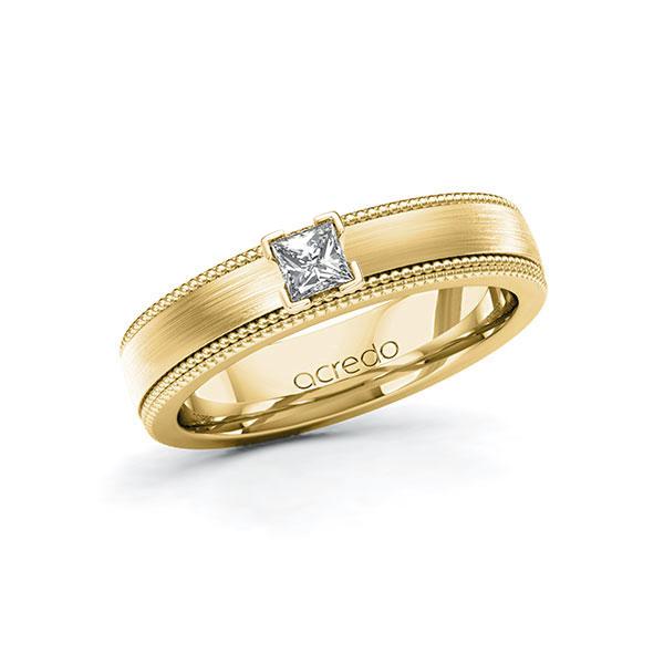 Verlobungsring in Gelbgold 585 mit zus. 0,2 ct. Prinzess-Diamant tw, vs von acredo - A-11LVI2-GGG5-1R3PLFZ Verlobungsring in Gelbgold 585 mit zus. 0,2 ct. Prinzess-Diamant tw, vs von acredo - A-11LVI2-GGG5-1R3PLFZ