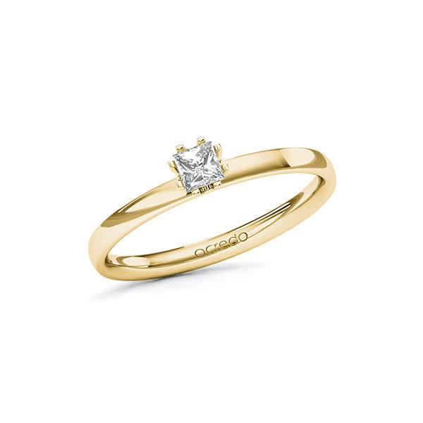 Verlobungsring in Gelbgold 585 mit zus. 0,2 ct. Prinzess-Diamant tw, vs von acredo - A-13MZUV-GG5-1R46UWZ Verlobungsring in Gelbgold 585 mit zus. 0,2 ct. Prinzess-Diamant tw, vs von acredo - A-13MZUV-GG5-1R46UWZ