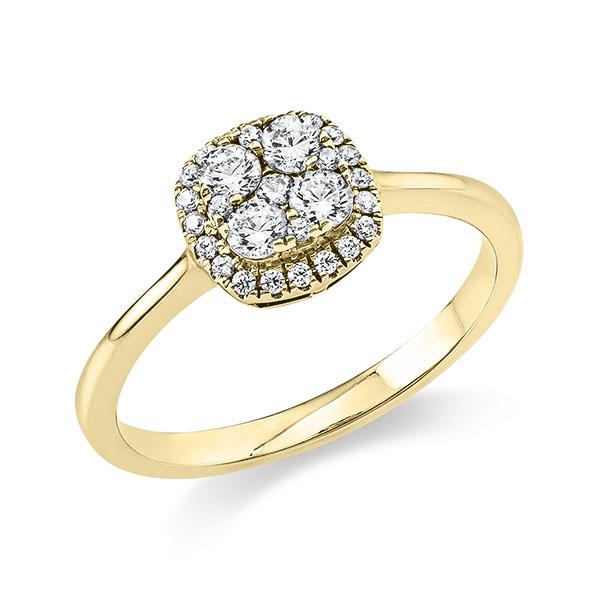 Verlobungsring in Gelbgold 585 mit zus. 0,44 ct. tw, si - BD-13KLIP-G5-1X9YT8Z Verlobungsring in Gelbgold 585 mit zus. 0,44 ct. tw, si - BD-13KLIP-G5-1X9YT8Z