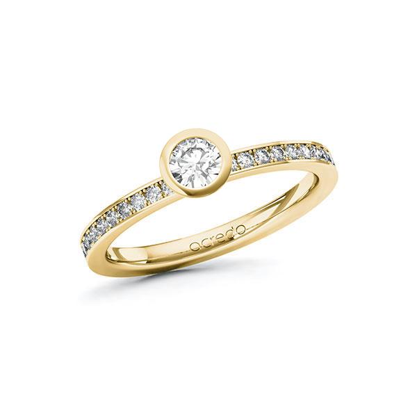 Verlobungsring in Gelbgold 585 mit zus. 0,45 ct. Brillant tw, si von acredo - A-107M86-GG5-1R1UFPZ Verlobungsring in Gelbgold 585 mit zus. 0,45 ct. Brillant tw, si von acredo - A-107M86-GG5-1R1UFPZ