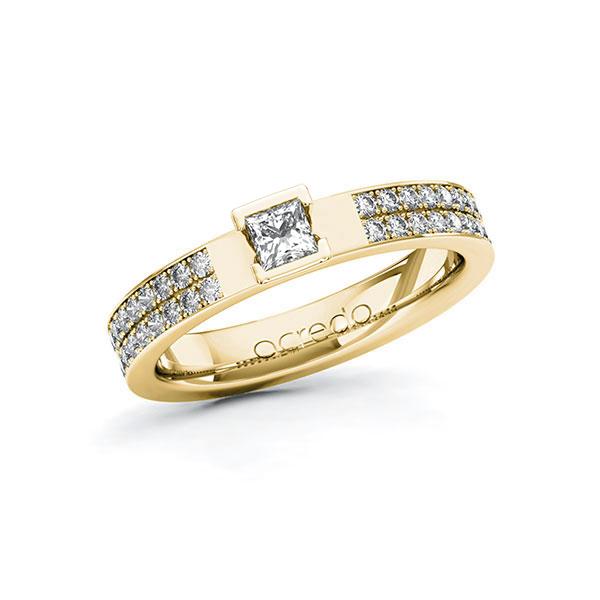 Verlobungsring in Gelbgold 585 mit zus. 0,56 ct. Prinzess-Diamant tw, si von acredo - A-ZXCET-GG5-1R5R69Z Verlobungsring in Gelbgold 585 mit zus. 0,56 ct. Prinzess-Diamant tw, si von acredo - A-ZXCET-GG5-1R5R69Z