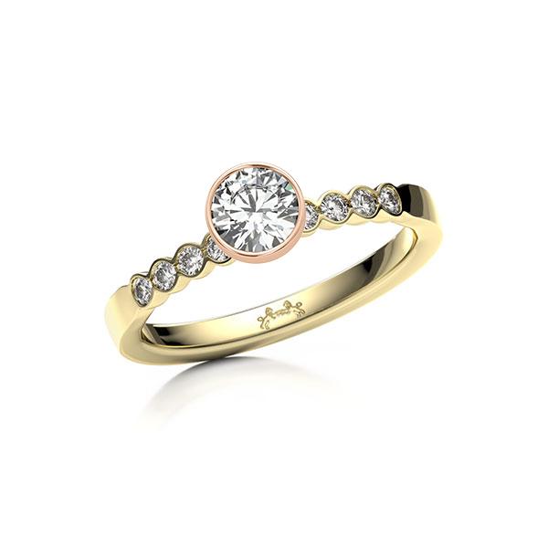 Verlobungsring in Gelbgold 585 Rotgold 585 mit 0,5 ct. + zus. 0,16 ct. Brillant tw, si von Steinberg - Q-13IHSF-GR5-1X638PZ Verlobungsring in Gelbgold 585 Rotgold 585 mit 0,5 ct. + zus. 0,16 ct. Brillant tw, si von Steinberg - Q-13IHSF-GR5-1X638PZ