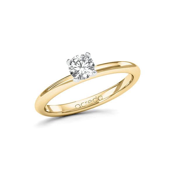 Verlobungsring in Gelbgold 585 Weissgold 585 mit 0,4 ct. Brillant tw, si von acredo - A-115I87-GW5-1RB20AZ Verlobungsring in Gelbgold 585 Weissgold 585 mit 0,4 ct. Brillant tw, si von acredo - A-115I87-GW5-1RB20AZ