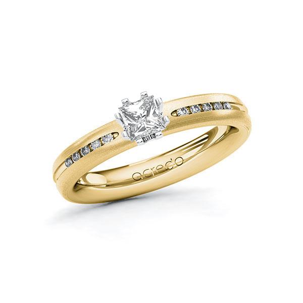 Verlobungsring in Gelbgold 585 Weißgold 585 mit 0,4 ct. + zus. 0,08 ct. Prinzess-Diamant tw, vs tw, si von acredo - A-10TT0H-GGW5-1RBDPFZ Verlobungsring in Gelbgold 585 Weißgold 585 mit 0,4 ct. + zus. 0,08 ct. Prinzess-Diamant tw, vs tw, si von acredo - A-10TT0H-GGW5-1RBDPFZ